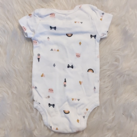 Carter's New Born Baby Girl Pink Cat Onsie Set (4) - Picture 7 of 13